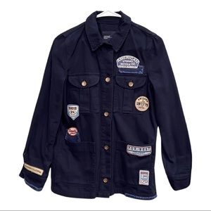 Zara dark blue denim top or jacket